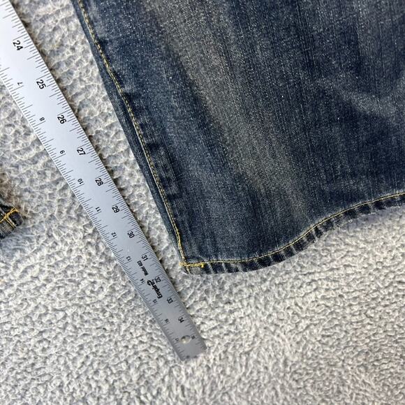 Seven Jeans Men's 34 Blue Denim Premium Stretch Bootcut Baggy Fits 37x32 Y2K - Picture 6 of 14